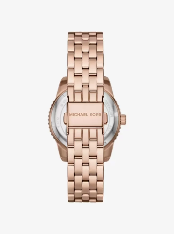 Mini hodinky Bryant Pavé Logo v růžovo-zlaté barvě Mini hodinky Bryant Pavé Logo v růžovo-zlaté barvě