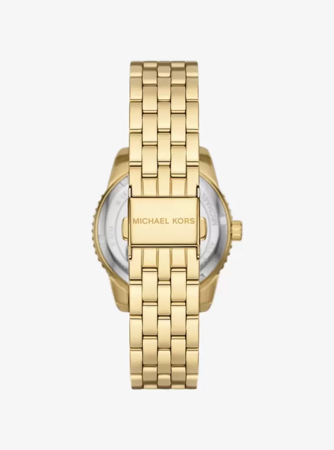 Mini hodinky Bryant Pavé Logo ve zlaté barvě Mini hodinky Bryant Pavé Logo ve zlaté barvě