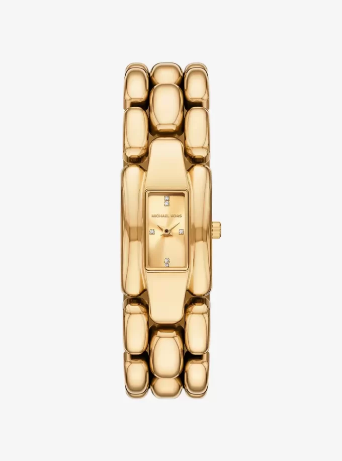 Mini hodinky Hally Pavé ve zlaté barvě Mini hodinky Hally Pavé ve zlaté barvě