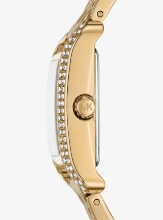 Mini hodinky Monroe Pavé ve zlatém tónu