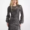 Minišaty s metalickým paisley krajkovým vzorem Minišaty s metalickým paisley krajkovým vzorem