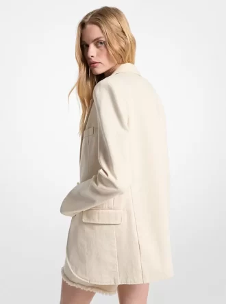 Nadměrný džínový blazer