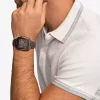 Nadměrné hodinky Rhys v hnědé barvě