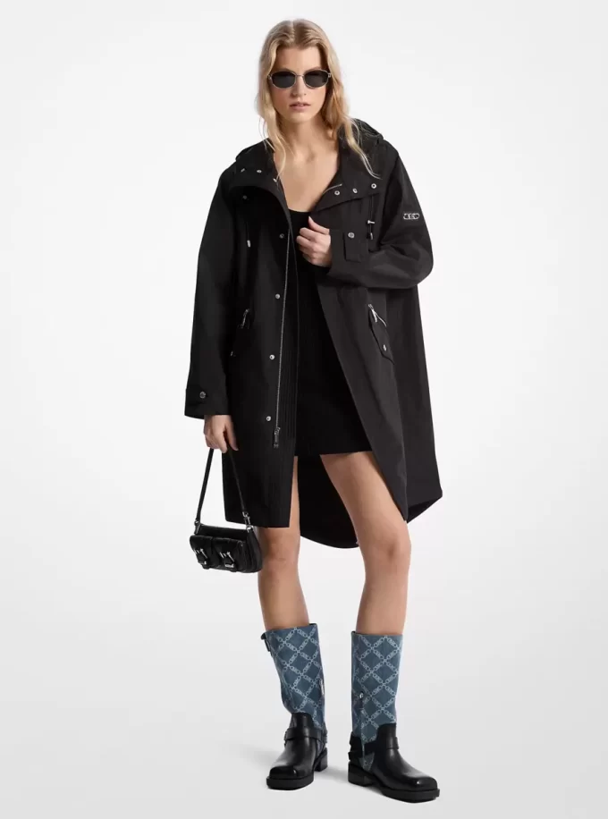 Nadměrná tkaná parka Nadměrná tkaná parka