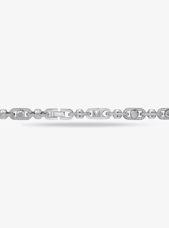 Náhrdelník Astor Link Extra-Large Pavé z mosazi pokovené drahým kovem Náhrdelník Astor Link Extra-Large Pavé z mosazi pokovené drahým kovem