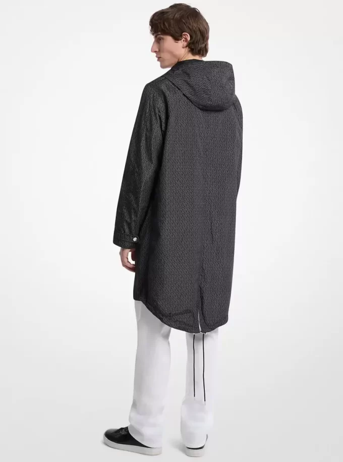 Oboustranná anorak s podpisovým logem Oboustranná anorak s podpisovým logem