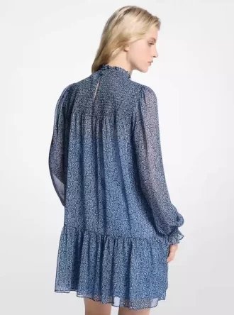 Žoržetové šaty s metalickým paisley potiskem Žoržetové šaty s metalickým paisley potiskem