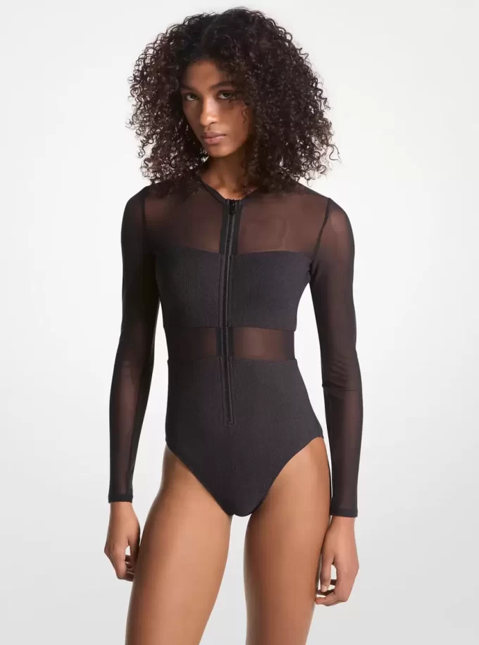 Plavky z elastického nylonu na zip Plavky z elastického nylonu na zip