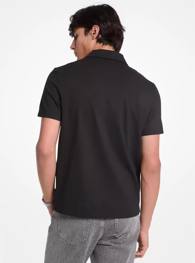 Polokošile na zip z bavlněné směsi piké Polokošile na zip z bavlněné směsi piké
