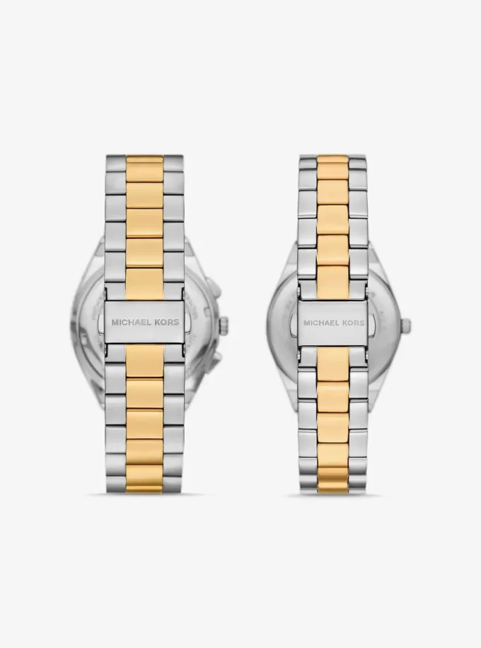 Sada dvoubarevných hodinek Lennox His and Hers Pavé Sada dvoubarevných hodinek Lennox His and Hers Pavé