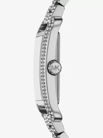 Stříbrné hodinky Monroe Pavé