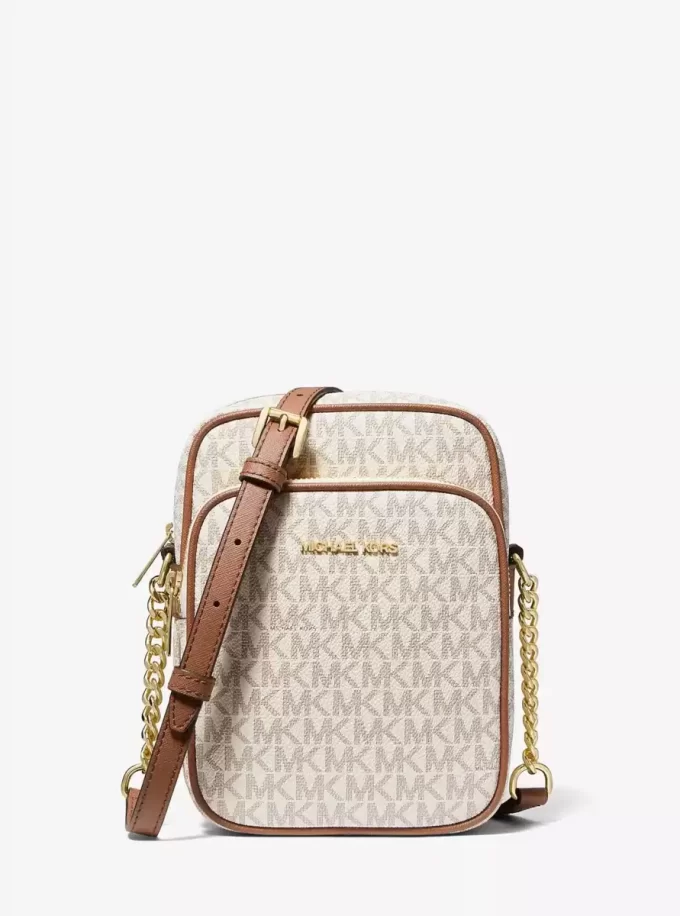 Střední cestovní crossbody kabelka s logem Jet Set Střední cestovní crossbody kabelka s logem Jet Set