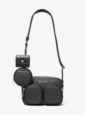 Střední crossbody taška Jet Set Signature Logo s pouzdrem pro Apple Airpods Pro®