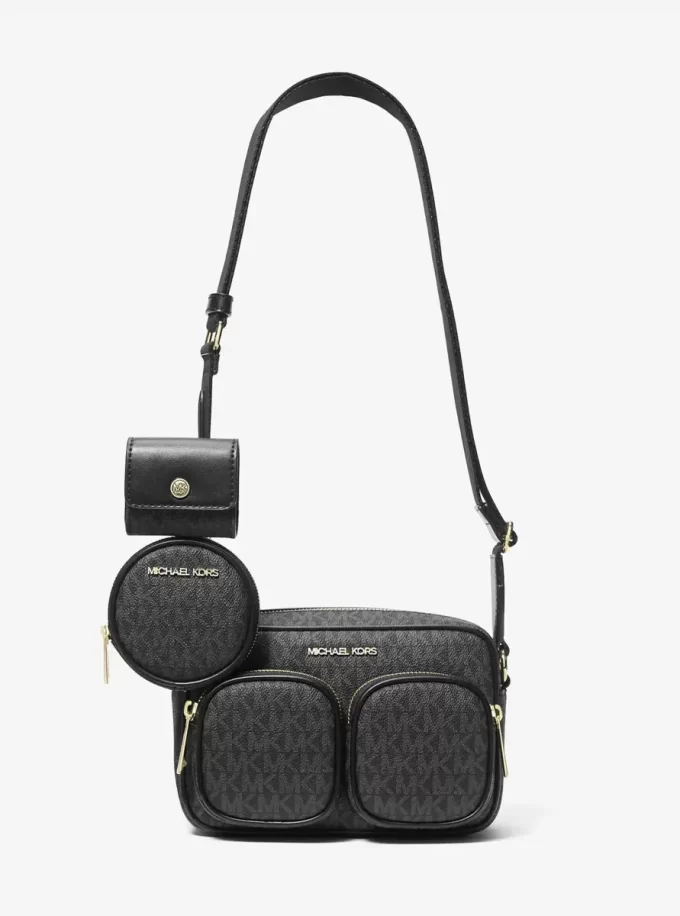 Střední crossbody taška Jet Set Signature Logo s pouzdrem pro Apple Airpods Pro® Střední crossbody taška Jet Set Signature Logo s pouzdrem pro Apple Airpods Pro®