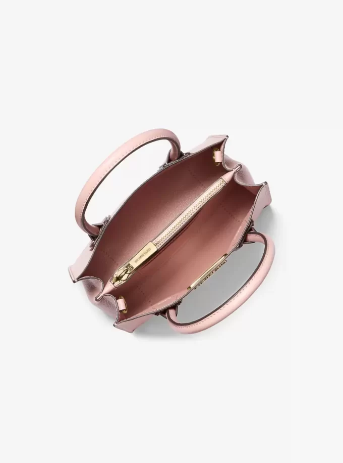Střední dvoubarevná kožená crossbody kabelka Mercer s kamínky Střední dvoubarevná kožená crossbody kabelka Mercer s kamínky