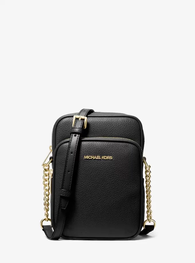 Střední kožená crossbody kabelka Jet Set Travel Pebbled Střední kožená crossbody kabelka Jet Set Travel Pebbled
