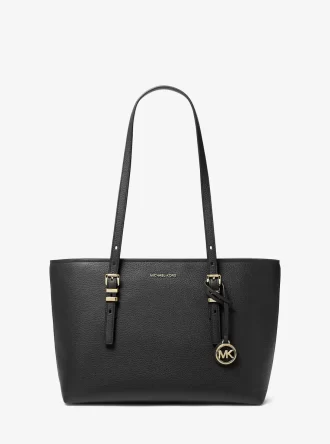 Střední kožená taška Quinn Pebbled Tote