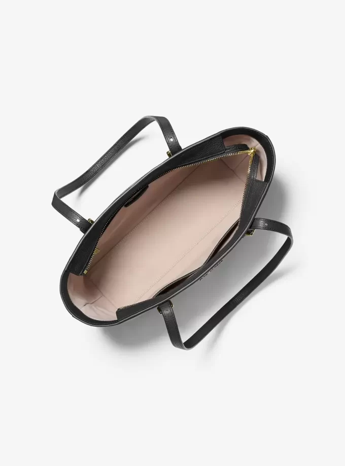 Střední kožená taška Quinn Pebbled Tote