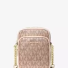 Střední metalická crossbody kabelka Jet Set s logem Signature Střední metalická crossbody kabelka Jet Set s logem Signature