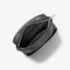 Střední metalická crossbody kabelka Jet Set s logem Signature Střední metalická crossbody kabelka Jet Set s logem Signature