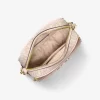Střední metalická crossbody kabelka Jet Set s logem Signature Střední metalická crossbody kabelka Jet Set s logem Signature