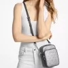 Střední metalická crossbody kabelka Jet Set s logem Signature Střední metalická crossbody kabelka Jet Set s logem Signature