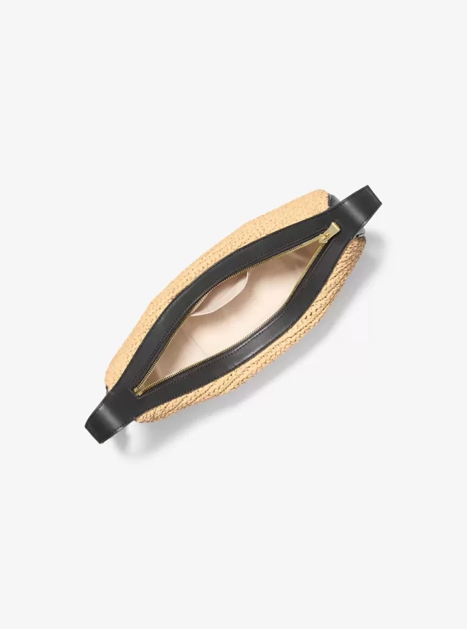 Střední ručně háčkovaná kožená crossbody kabelka Avra Střední ručně háčkovaná kožená crossbody kabelka Avra