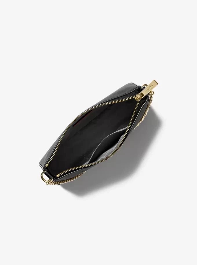 Střední safínová kožená crossbody kabelka Jet Set Střední safínová kožená crossbody kabelka Jet Set