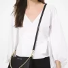 Střední safínová kožená crossbody kabelka Jet Set Střední safínová kožená crossbody kabelka Jet Set