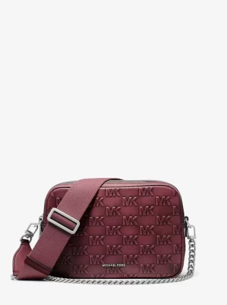Středně velká leštěná kožená crossbody taška Bryant na fotoaparát