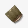 Středně velká tkaná kožená crossbody kabelka Jet Set Středně velká tkaná kožená crossbody kabelka Jet Set