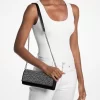 Střední zdobená metalická kožená psaníčka Jet Set