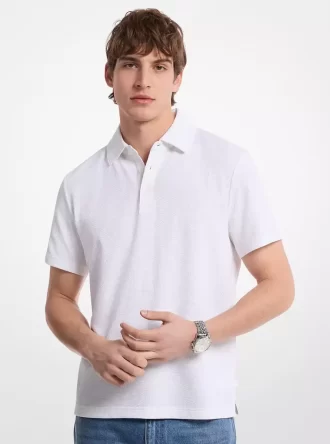 Strečové bavlněné polo tričko