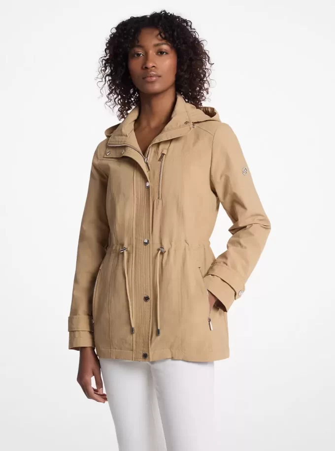 Tkaná anorak s kapucí Tkaná anorak s kapucí