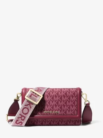 Tkaná crossbody taška Jet Set s malým logem a potiskem