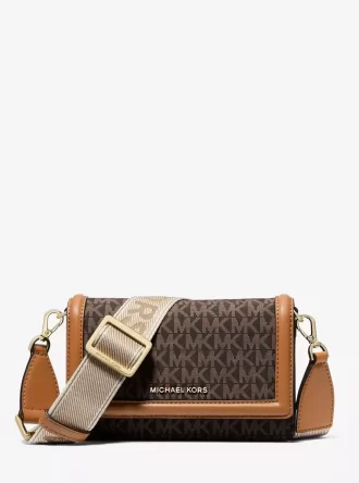 Tkaná crossbody taška Jet Set s malým logem a potiskem