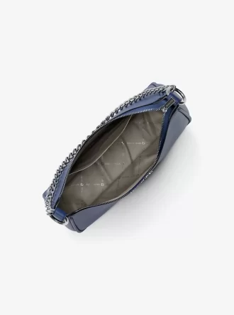 Velká kožená crossbody kabelka Jet Set Pebbled