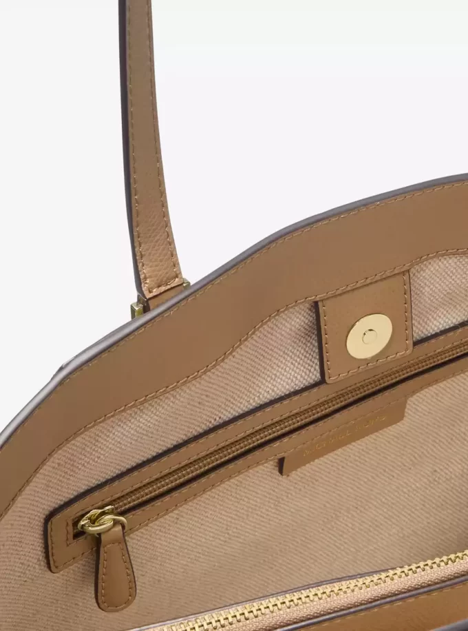 Velká kožená taška s logem Taryn Signature a logem Velká kožená taška s logem Taryn Signature a logem