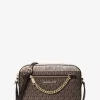Velká metalická crossbody kabelka Jet Set s logem Signature Velká metalická crossbody kabelka Jet Set s logem Signature
