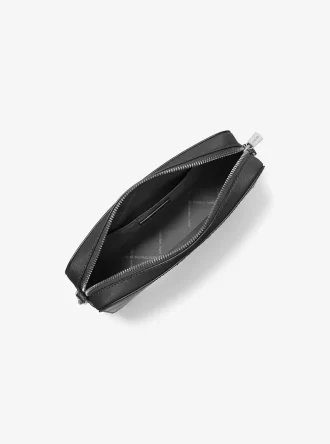 Velká safínová kožená crossbody kabelka Jet Set