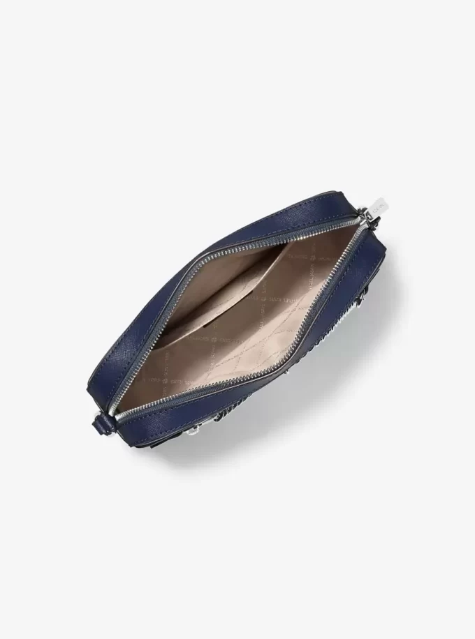 Velká safínová kožená crossbody kabelka Jet Set Velká safínová kožená crossbody kabelka Jet Set