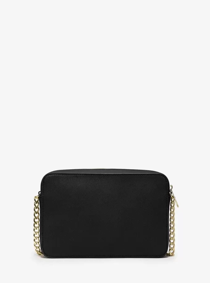 Velká safínová kožená crossbody kabelka Jet Set Velká safínová kožená crossbody kabelka Jet Set