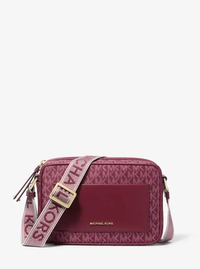 Velká tkaná crossbody kabelka s potiskem loga Jet Set Velká tkaná crossbody kabelka s potiskem loga Jet Set