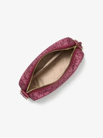 Velká tkaná crossbody kabelka s potiskem loga Jet Set