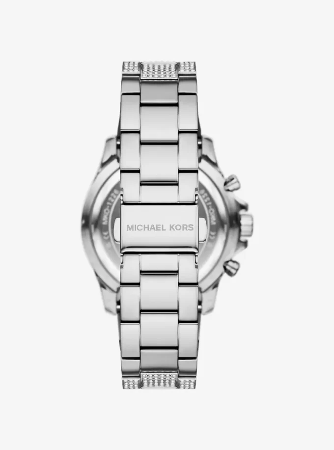 Velkoformátové hodinky Everest Pavé ve stříbrné barvě
