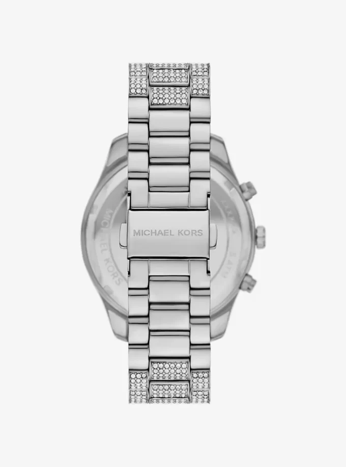 Velkorozměrné hodinky Lexington Pavé ve stříbrné barvě Velkorozměrné hodinky Lexington Pavé ve stříbrné barvě